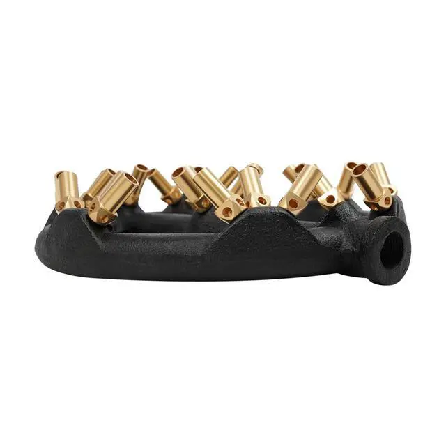 Alt view image 5 of 7 - Heavy-Duty Natural Gas Jet Burner 10/20/23/32 Tips, Cast Iron & Brass Wok Stove with Sand Light Finish, Commercial-Grade Burner Replacement (23 Tips)