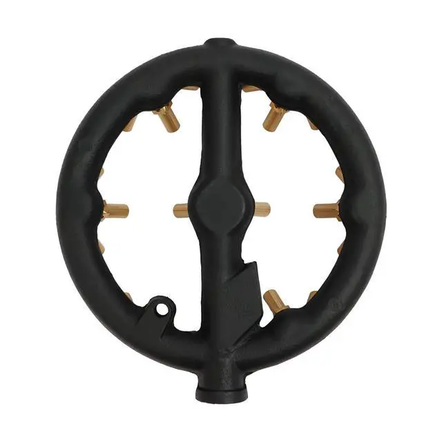 Alt view image 6 of 7 - Heavy-Duty Natural Gas Jet Burner 10/20/23/32 Tips, Cast Iron & Brass Wok Stove with Sand Light Finish, Commercial-Grade Burner Replacement (23 Tips)