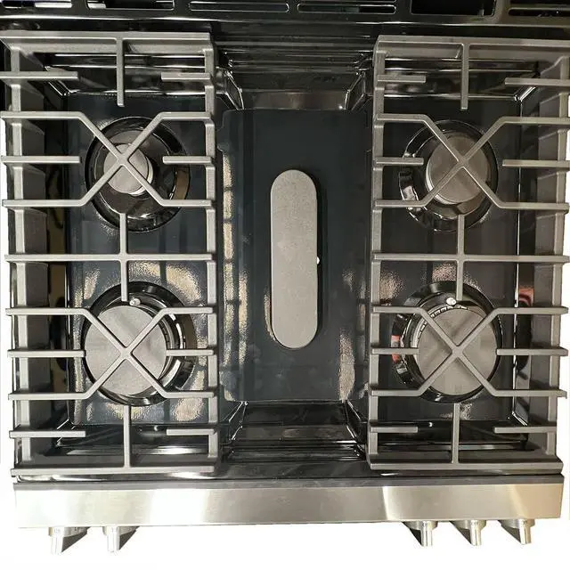 Alt view image 3 of 6 - Premium Plus Stove Protectors for GE Gas Range Model GGS600AV2ES, Custom Cut, Easy to Clean Stove Liner, Made in the USA