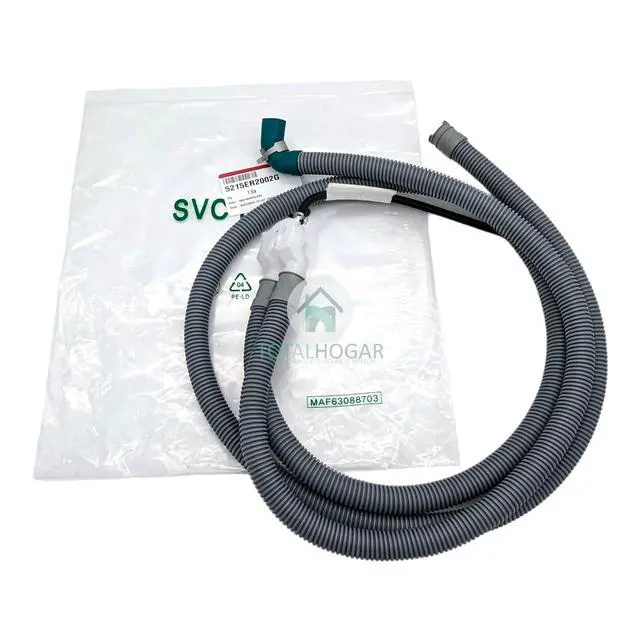 Alt view image 2 of 5 - 5215ER2002G Genuine OEM Drain Hose Assembly (Grey) for Dishwashers