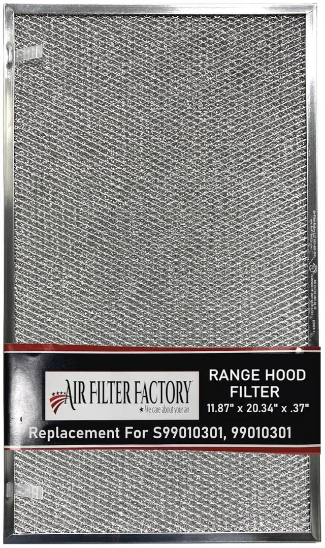 Main image of Grease Filter S99010301, 99010301 Replacement For Broan Range Hood Aluminum Mesh Grease Vent Filter 11-7/8" X 20-11/32" X 3/8"
