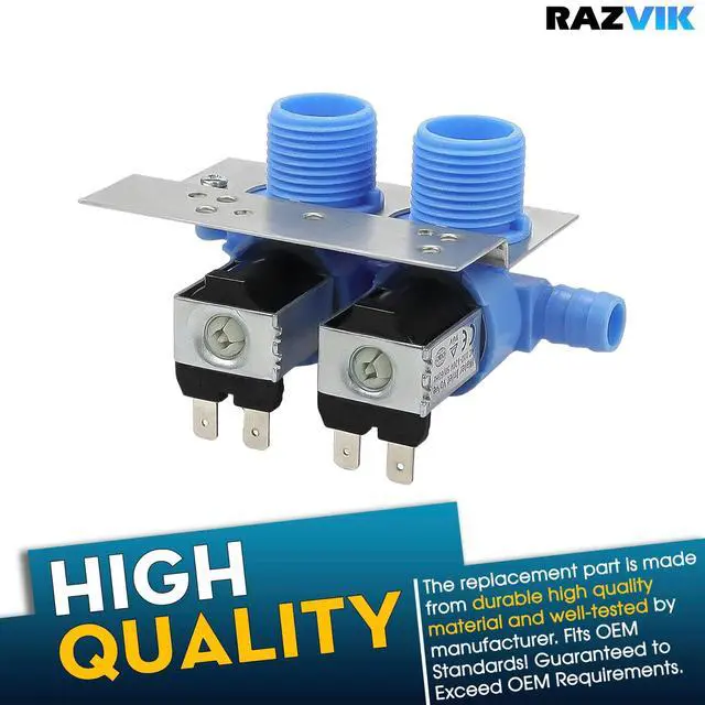 Alt view image 3 of 5 - Water Inlet Valve Replacement For Kenmore 110.26752502 110.82874120 110.28802890 110.26422500 110.28803890 110.26722693 110.82881100 110.29882891 110.92581220 110.92273100 110.26292692 Washing Machine
