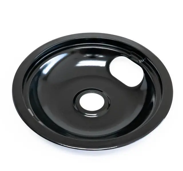 Main image of W10290350 8" Black Porcelain Drip Pan