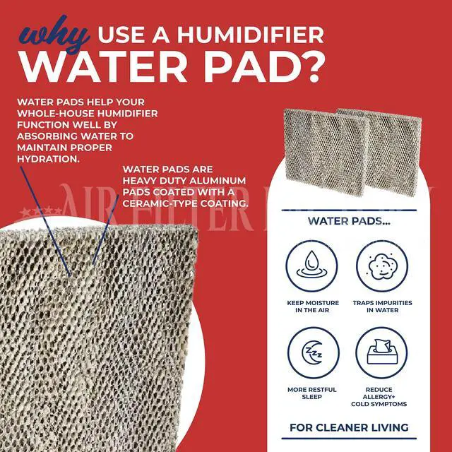 Alt view image 2 of 5 - Replacement for WB2-17, WB218, WP2-17A, WP2-18A Lennox Humidifier Water Pad Filter 2-Pack