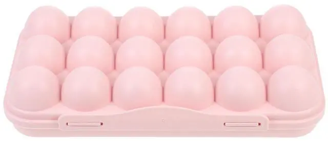 Main image of Plastic Egg Container for Refrigerator 18 Count Egg Holder with Airtight Lid Stackable Organizer Storage Box for Kitchen Fridge Protection