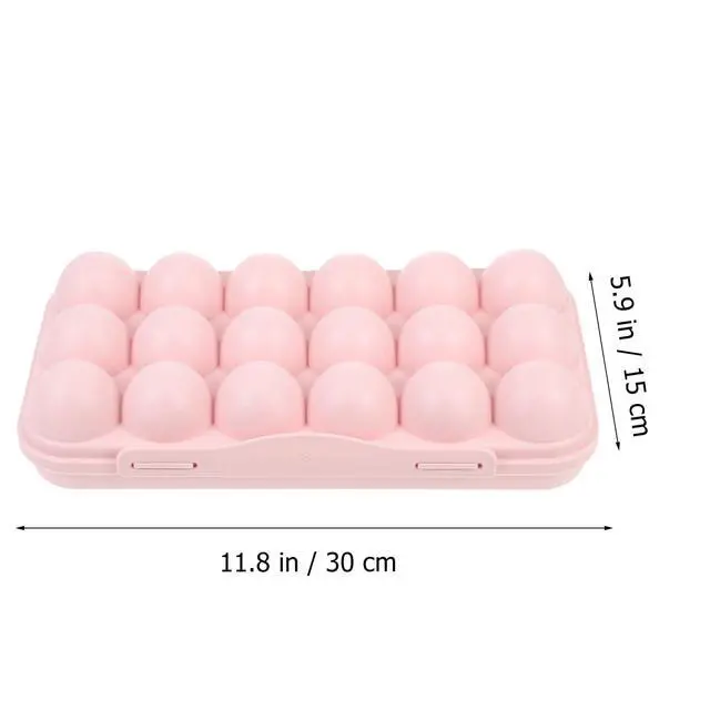 Alt view image 2 of 6 - Plastic Egg Container for Refrigerator 18 Count Egg Holder with Airtight Lid Stackable Organizer Storage Box for Kitchen Fridge Protection