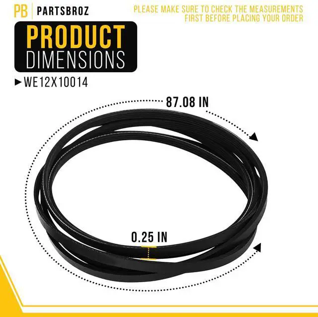 Alt view image 2 of 7 - Dryer Belt for General Electric GE DWLR473ET0WW