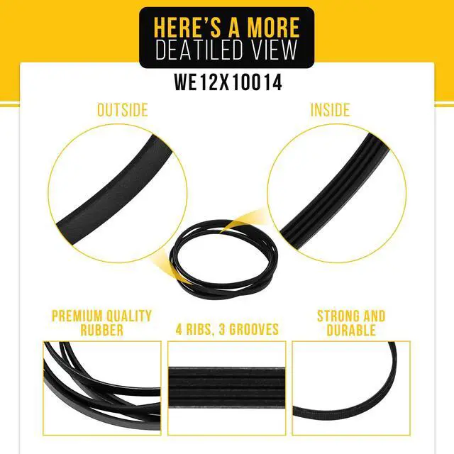 Alt view image 3 of 7 - Dryer Belt for General Electric GE DWLR473ET0WW