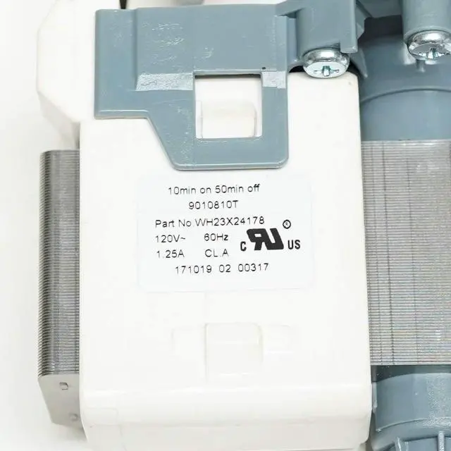 Alt view image 7 of 7 - Washing Machine Drain Pump for GE WH23X24178 (WH23X28418)