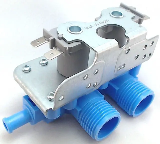 Main image of Compatible Water Inlet Valve for Maytag A207, LA612, LA511 Washer - Stainless Steel, 3/4 in, 2 Ports, Solenoid Valve
