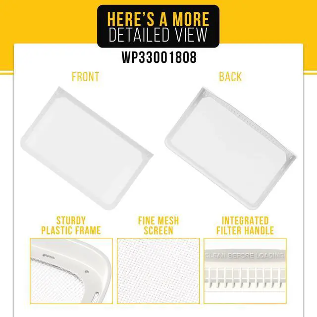 Alt view image 3 of 7 - Dryer Lint Filter Screen for Maytag MDE9420AYW