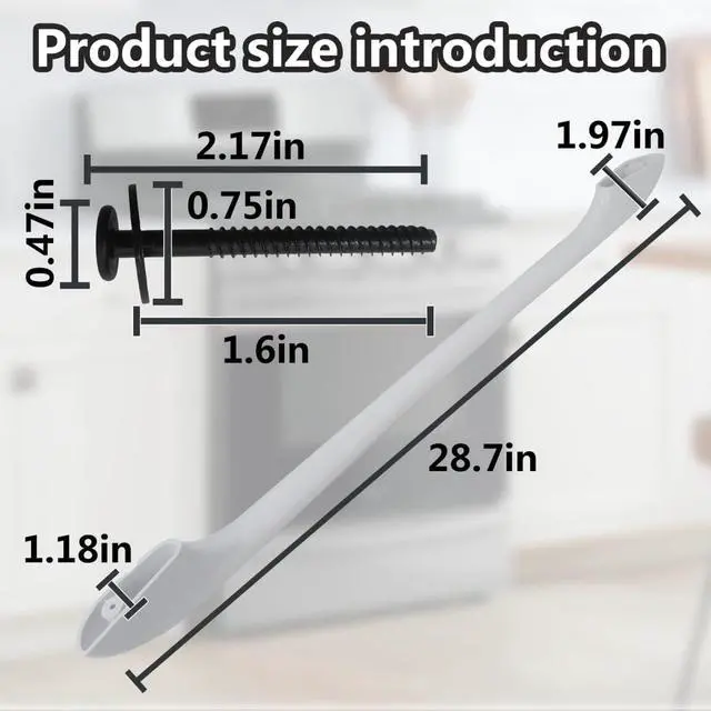 Alt view image 2 of 5 - Updated 316443601,AP3906094,1157492 Range Oven Stove Door Handle Fit for Frigidaire Kenmore Electrolux 790.78629406 790.78632602 790.78639600 790.78639601 790.78639602 790.78639603(White)