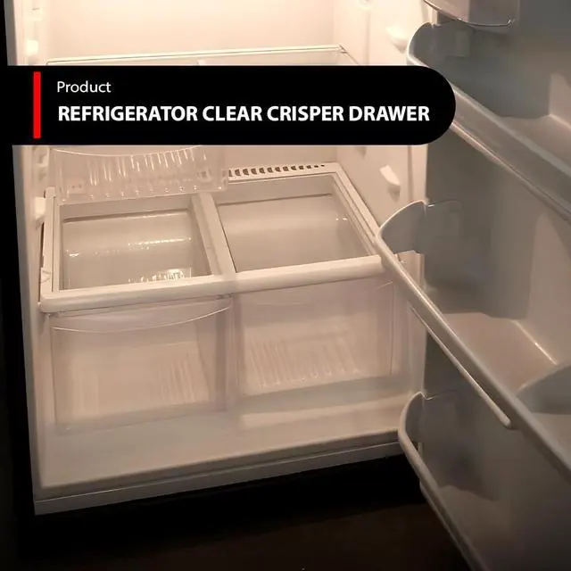 Alt view image 4 of 7 - Crisper Drawer Pan 1PC Compatible with Frigidaire, Kenmore, Crosley, Westinghouse, Gibson, Kelvinator | 240337103, PS429854, 240337107, 240337102, 240337108, 891037 Clear