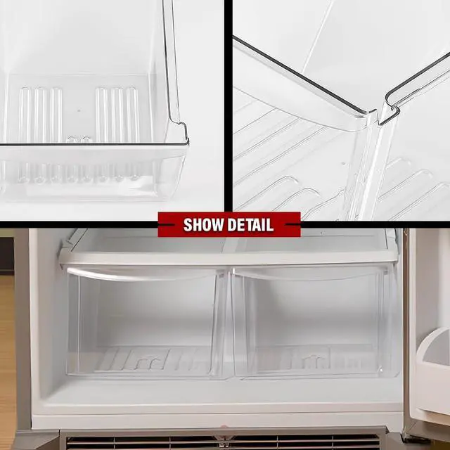 Alt view image 7 of 7 - Crisper Drawer Pan 1PC Compatible with Frigidaire, Kenmore, Crosley, Westinghouse, Gibson, Kelvinator | 240337103, PS429854, 240337107, 240337102, 240337108, 891037 Clear