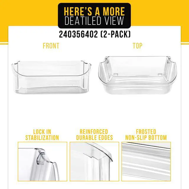 Alt view image 2 of 3 - Refrigerator Door Bin for Frigidaire FRS26KF6EMB (2-Pack)