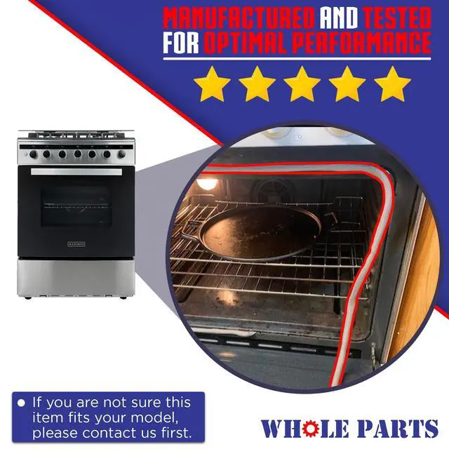 Alt view image 3 of 6 - Upgraded Range/Oven Door Seal Gasket (Including 29 Mounting Clips) Part# 00491569 - Replacement & Compatible with Some Bosch and Thermador Ranges or Ovens