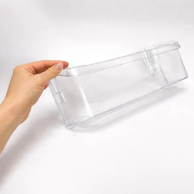 Alt view image 4 of 7 - Bottom Clear Refrigerator Door Shelf Bin Fits Frigidaire FGSS2635TF8 FGSS2635TF7 FGSS2635TF9 FGSS2635TFA FGSS2635TP8 FGSS2635TP4 FGSS2635TP5 FGSS2635TP6 FGSS2635TFB FGSS2635TP7, Side Rack Bin