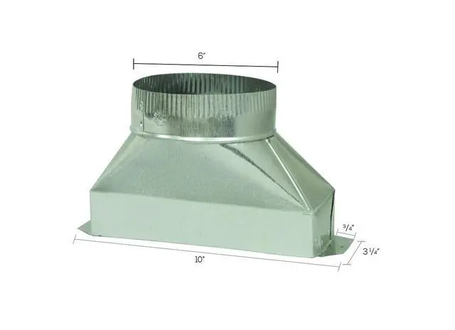 Alt view image 3 of 3 - 122 Aluminum Transition, 3 1/4-Inch x 10-Inch to 6-Inch