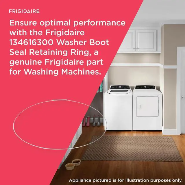 Alt view image 3 of 5 - Frigidaire 134616300 Washer Boot Seal Retaining Ring for Washing Machines