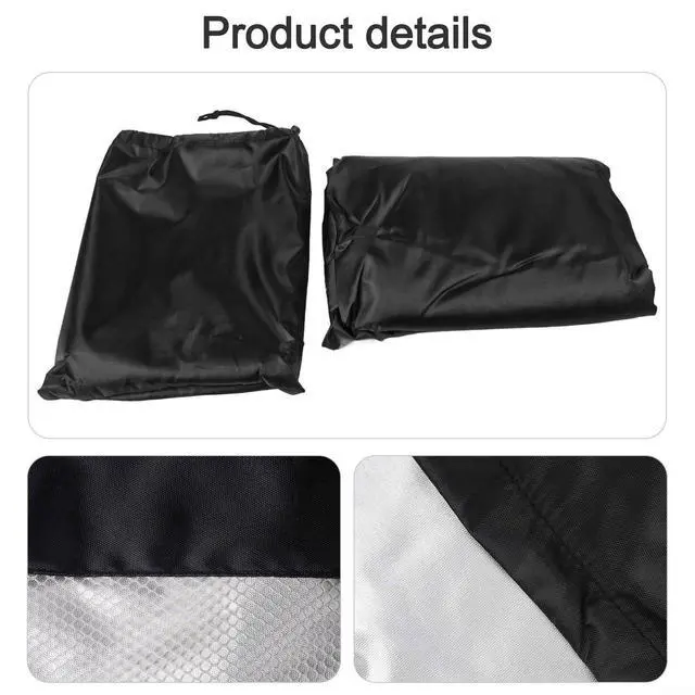 Alt view image 7 of 7 - Waterproof 210D Oxford Cloth Refrigerator Cover For Vertical Outdoor Fridges,Weather Protection With Zipper And Air Vents, Black Four Sizes Are Available(92x77x183cm)