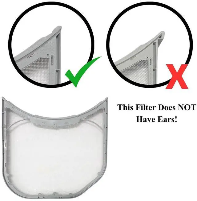 Alt view image 3 of 3 - Dryer Lint Filter - No Ears - Compatible with LG Model Numbers DLGX3551W, DLE3400W, DLE3500W, DLEX3370V, DLEX3900W