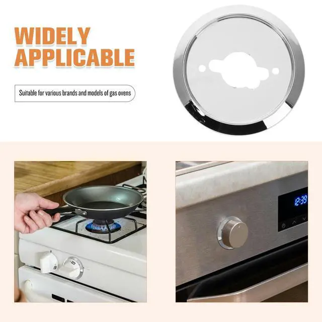 Alt view image 4 of 6 - Gas Stove Switch Knob Base Replacement 5Pcs Plastic BBQ Control Knobs for Kitchen Cooktop Oven with Sleek Electroplated Finish Rotating Gas Grill Knob