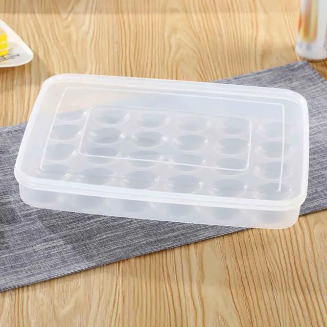 Alt view image 3 of 7 - 30-Grid Egg Storage Container, Egg Storage for Refrigerator with Snap, Tight Lid & Built-In Handle, Space-Saving Drawer-Style Box for Refrigerator, Pantry, Camping & Party Prep (Clear-60eggs)