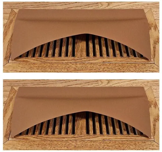 Main image of 1pk Cinnamon Air Deflector w/Unique flexible AC Saving Sail: Ever Wonder If Air Deflectors Do Anything? The SAIL Does, esp. in the Summer! See Why Below-for 5.5x11.4 in. Wood&Metal Floor Vents
