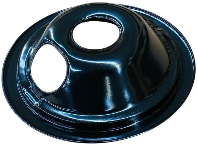 Alt view image 3 of 5 - Black Porcelain Drip Tray, 4 Pack, for GE, (3) 6" WB31T10014 (WB31M20) (1) 8" WB31T10015 (WB31M19)