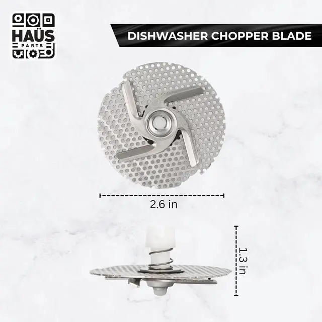 Alt view image 2 of 7 - W10083957V Exact Fit for WHIRLPOOL DISHWASHER CHOPPER BLADE REPLACEMENT (12)