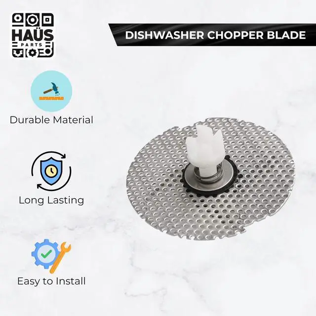 Alt view image 4 of 7 - W10083957V Exact Fit for WHIRLPOOL DISHWASHER CHOPPER BLADE REPLACEMENT (12)