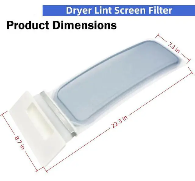 Alt view image 2 of 4 - W10717210 Dryer Lint Screen Filter for Whirlpool Kenmore Maytag 8557882 8557853 WPW10717210 AP6023930 PS11757278