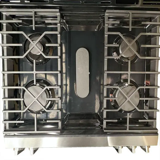 Alt view image 3 of 6 - Premium Plus Stove Protectors for GE Gas Range Model GGF600AVES, Custom Cut, Easy to Clean Stove Liner, Made in the USA