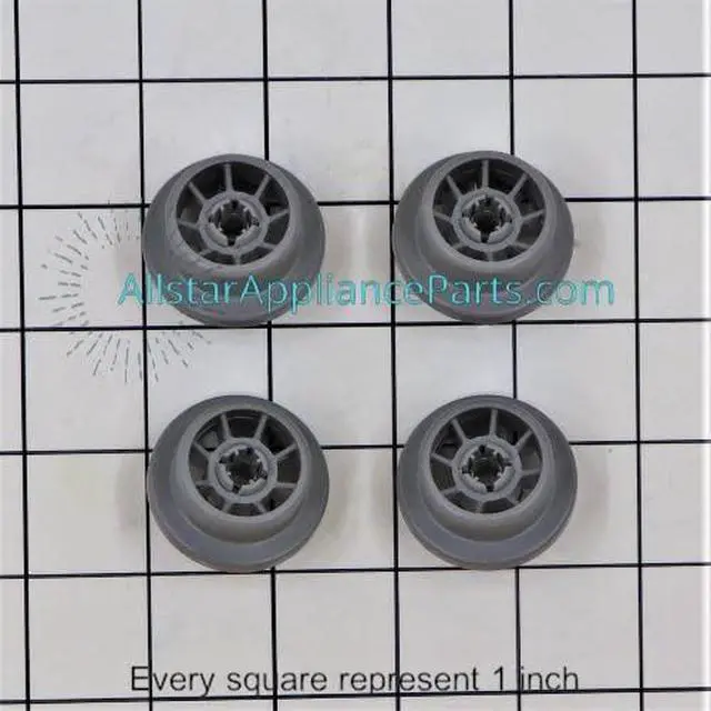 Alt view image 3 of 5 - 00617087 Dishwasher Dishrack Wheel (pack of 4)