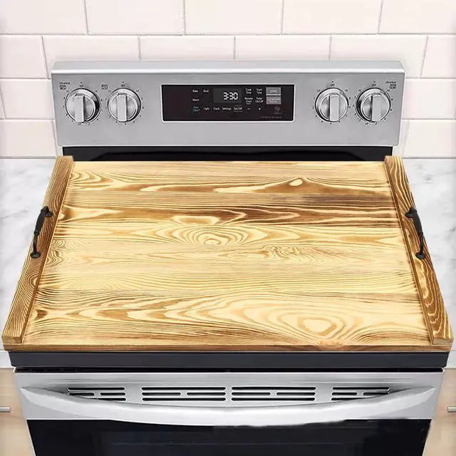 Main image of Noodle Board Stove Cover Pine Wood Stove Cover Board with Handles, Durable Cooktop Covers for Gas Stove, Electric Stove, Kitchen Sink Cover for Extra Space