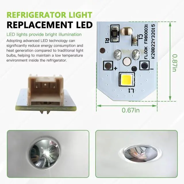 Alt view image 2 of 7 - Upgraded Version 5pcs WR55X11132 Refrigerator Bulb Light Led for WR55X25754 GE Refrigerator DFE28JMKGES DFE28JMKHES DFE28JSKHSS GFD28GBLCTS GFD28GBLDTS