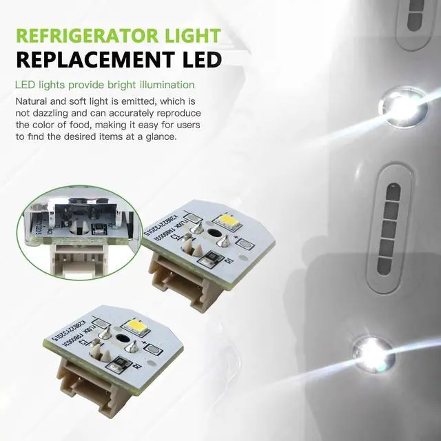 Alt view image 3 of 7 - Upgraded Version 5pcs WR55X11132 Refrigerator Bulb Light Led for WR55X25754 GE Refrigerator DFE28JMKGES DFE28JMKHES DFE28JSKHSS GFD28GBLCTS GFD28GBLDTS