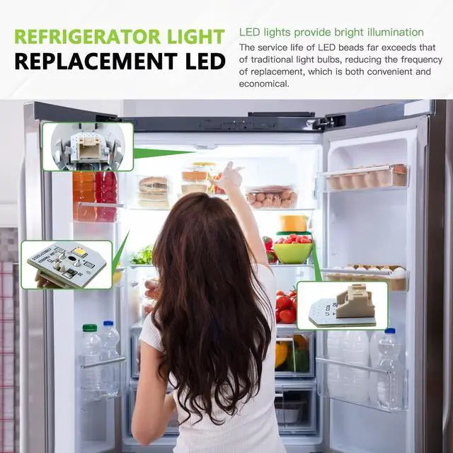 Alt view image 4 of 7 - Upgraded Version 5pcs WR55X11132 Refrigerator Bulb Light Led for WR55X25754 GE Refrigerator DFE28JMKGES DFE28JMKHES DFE28JSKHSS GFD28GBLCTS GFD28GBLDTS