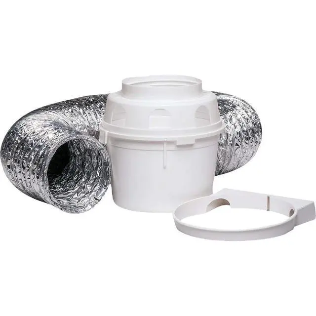 Alt view image 5 of 7 - TDIDVKZW Indoor Dryer Vent Kit with 4" x 5' Duct