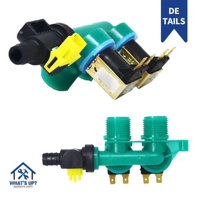 Alt view image 4 of 6 - 8578341 8578340 Washer Water Inlet Valve Replacement Part for Whirlpool Washers Replaces WP8578341, AP6013540, PS11746766, AP6013539, 8578340, PS11746765