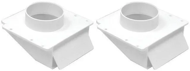 Main image of 2-PACK - 143W White Plastic Under Eave Vent, 4-Inch