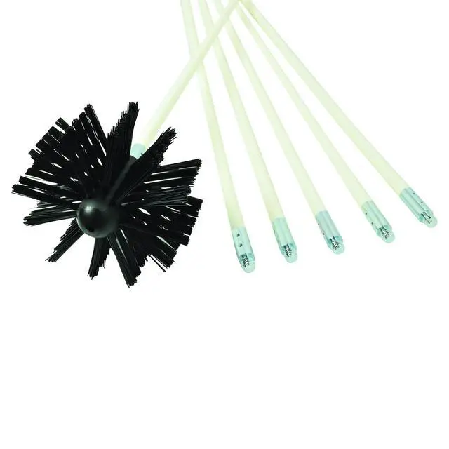Alt view image 2 of 6 - DVBRUSH12K/6 Dryer Duct Cleaning Kit, Lint Remover, Extends up to 12 Feet, Synthetic Brush Head, Use with or without a Power Drill