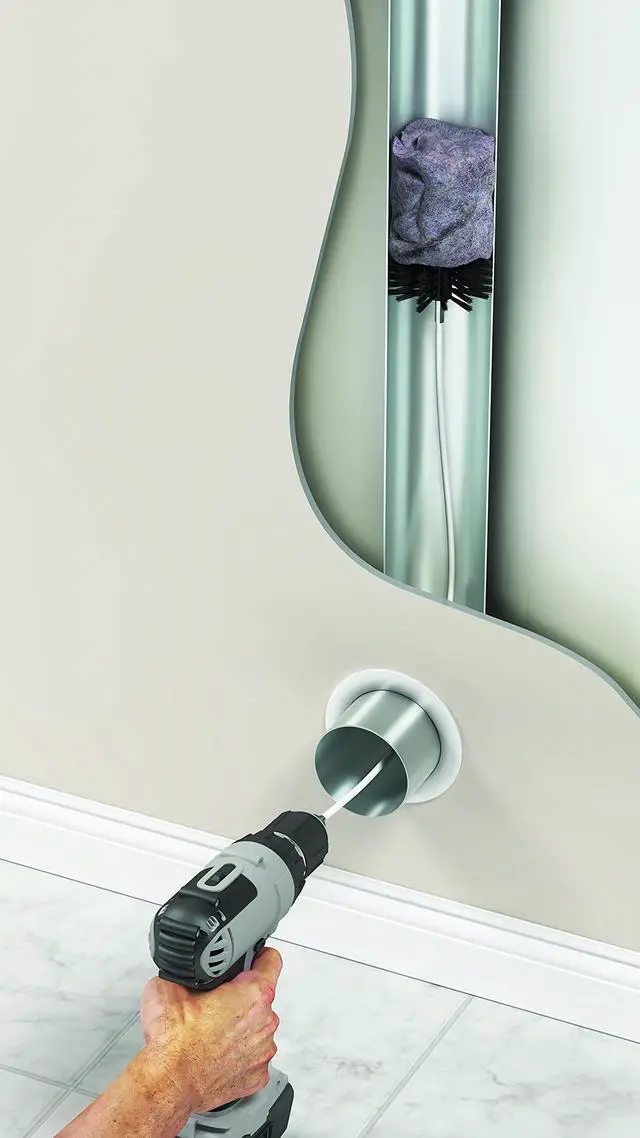 Alt view image 5 of 6 - DVBRUSH12K/6 Dryer Duct Cleaning Kit, Lint Remover, Extends up to 12 Feet, Synthetic Brush Head, Use with or without a Power Drill