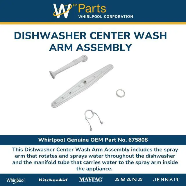 Alt view image 3 of 4 - Whirlpool 675808 Arm Kit