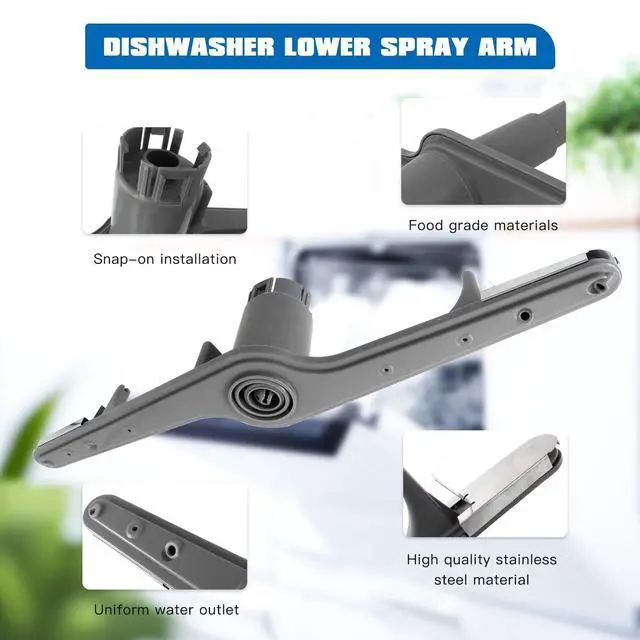 Alt view image 6 of 7 - New 5304518927 154567702 Dishwasher Spray Arm for Frigidaire Models FBD2400KW0 FBD2400KW10B FBD2400KW11B FBD2400KW12B FBD2400KW2A, Replaces AP6810011, 154567701, 5304507175