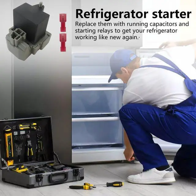 Alt view image 5 of 6 - Updated 2319792 W10197428 W10189190 TSD2 Refrigerator Start Device W10662129 Compressor Run Capacitor for Whirl-Pool Ken-More ele-ctrolux Refrigerator Freezer,241527803 241941003 2255198