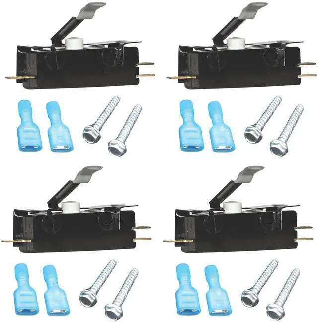 Main image of 279347 Door Switch - Compatible with Whirlpool Maytag Roper, kenmore Replaces AP5985146, PS11723153, W10569603, 3406107, 3405100, 26000279347, W10820036VP, WPW10569603, W10820036 (4-Pack)