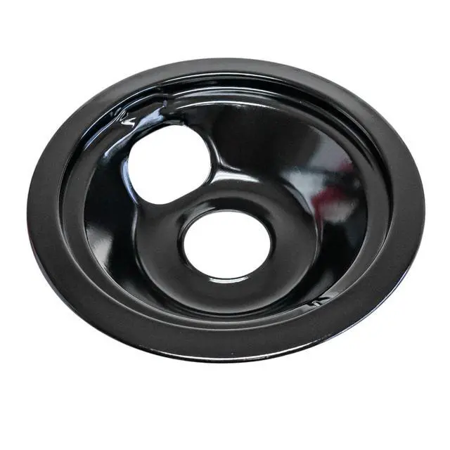 Alt view image 5 of 6 - Range Porcelain Black Drip Pans Bibs Bowls 4 PK 2ea: WB31M20 WB31M19 for GE
