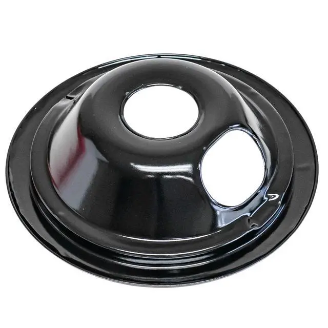 Alt view image 4 of 6 - Range Porcelain Black Drip Pans Bibs Bowls 4 PK 2ea: WB31M20 WB31M19 for GE
