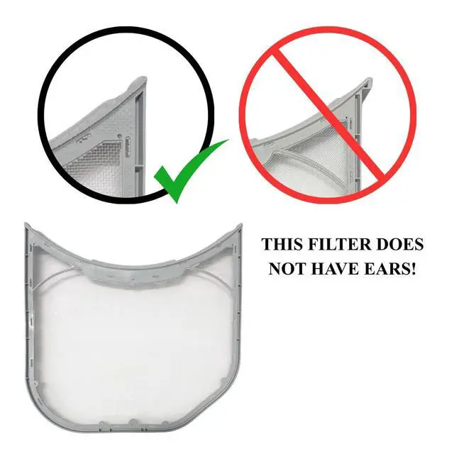 Alt view image 2 of 3 - Dryer Lint Filter - No Ears - Compatible with LG Model Numbers WKGX201HWA, WSEX200HNA, WKGX201HBA, WKG101HVA, DLE3600W